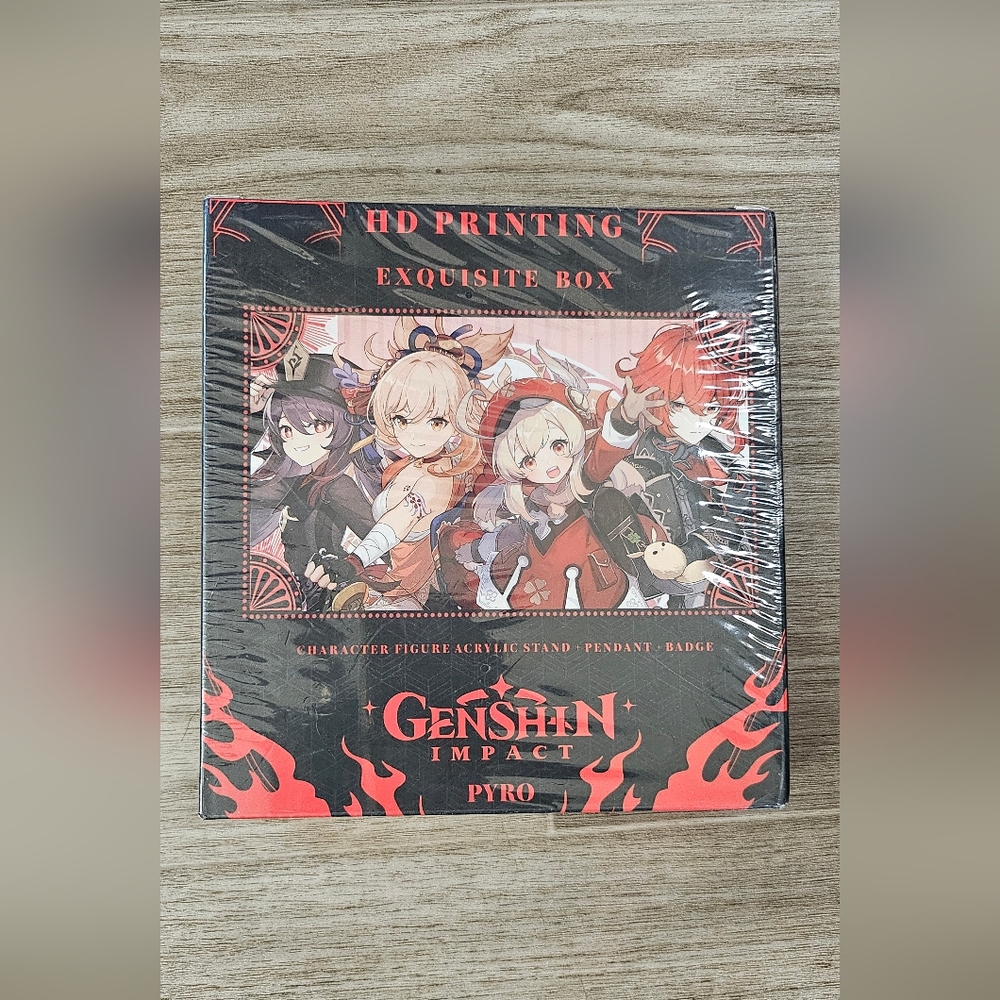 Genshin Impact Exquisite Box Set, Pyro, character figure acrylic